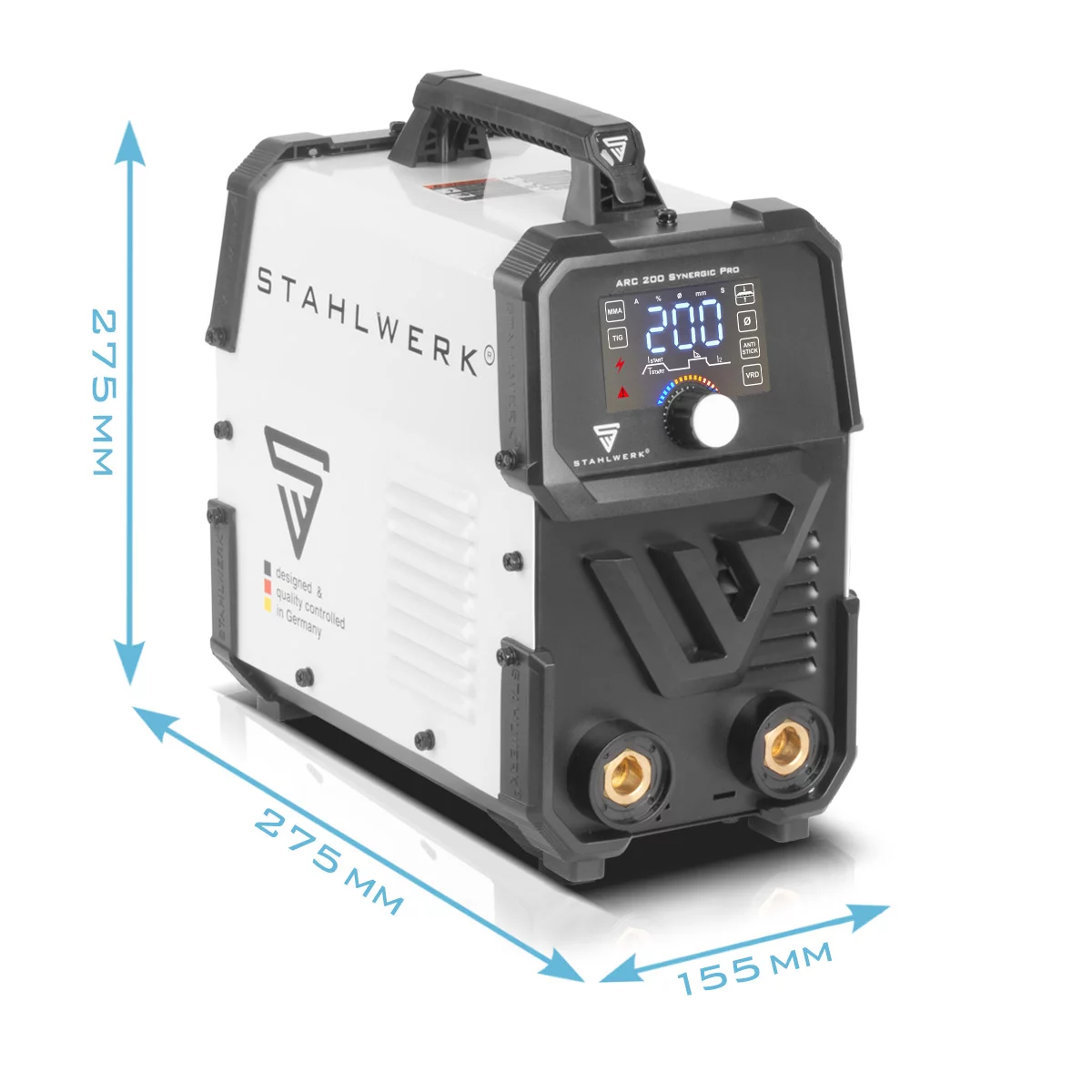 stahlwerk-arc-200-synergic-pro-elektroden-schweissgeraet-vollsynergischer-mma-e-hand-lift-tig-inverter-mit-200-ampere-und-igbt-technologie~5
