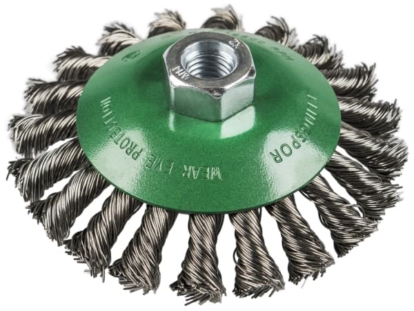 Klingspor Kegelbürste M14, gezopft für Stahl, Edelstahl