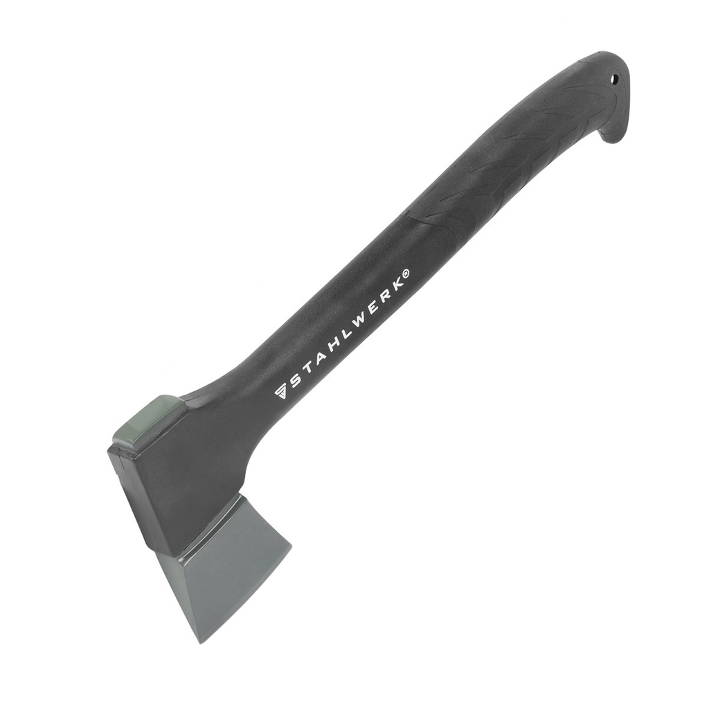 STAHLWERK Axt CA-355 st 355 mm Forstaxt aus Carbon-Stahl mit Fiberglas-Griff