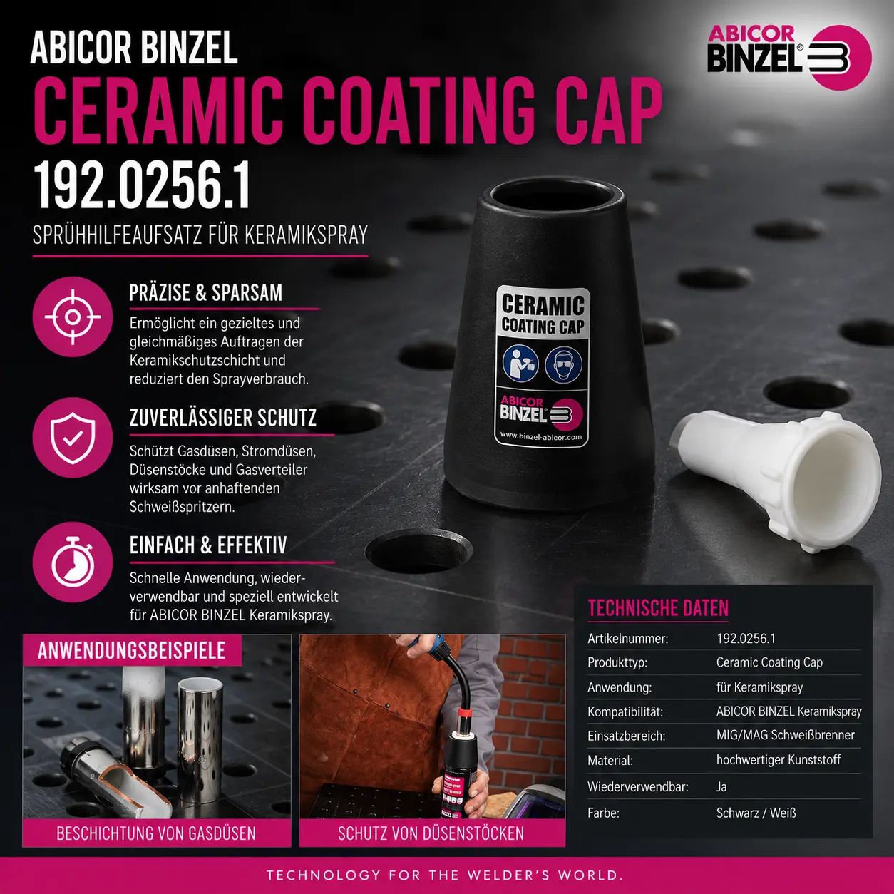 ABICOR BINZEL Ceramic Coating Cap 192.0256.1 – Sprühhilfeaufsatz für Keramikspray