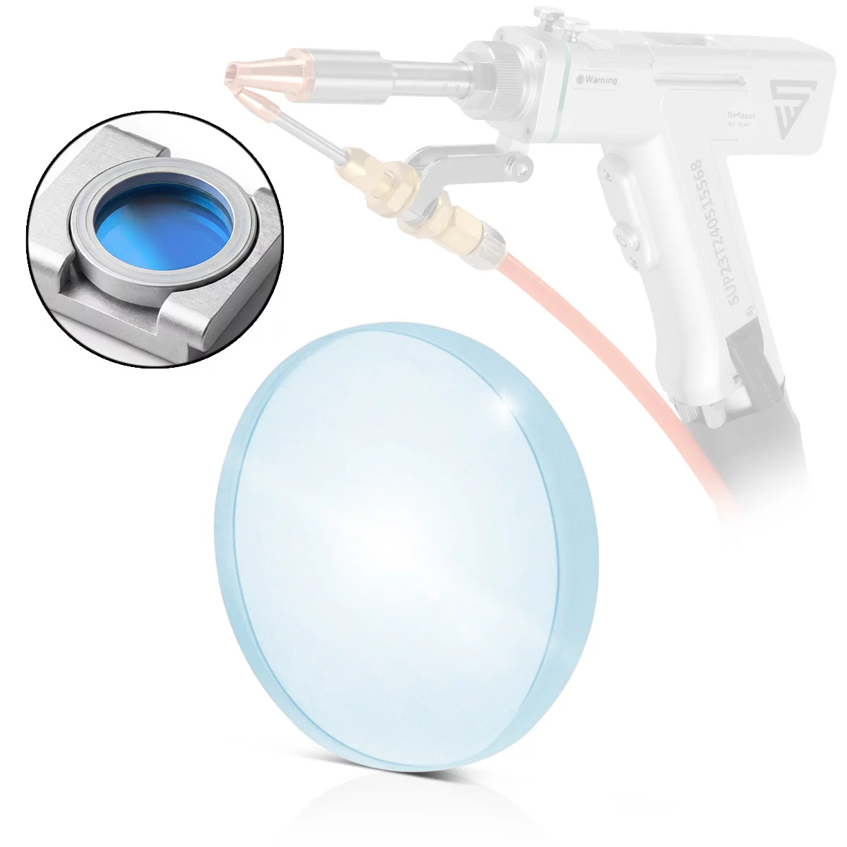 STAHLWERK Fokussierlinse F150 D20x4,5 | Zubehör für Laserpistole SUP 20T und 23T | Präzise Strahlkontrolle | Fokuslinse Laser-Schweißbrenner | Laser-Schweißgeräte | Fokuslinse zum Laserschweißen
