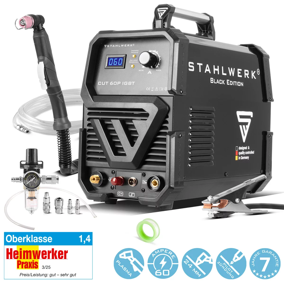 STAHLWERK Plasmaschneider CUT 60 Pilot IGBT mit 60 Ampere und Pilotzündung